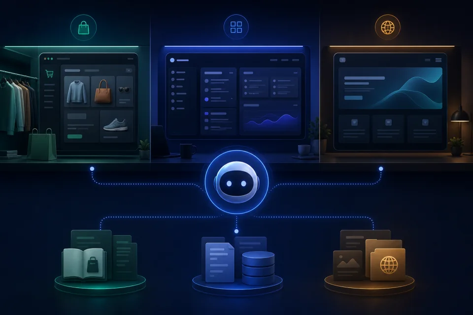 Separate AiRep24 contexts for commerce, SaaS and business websites