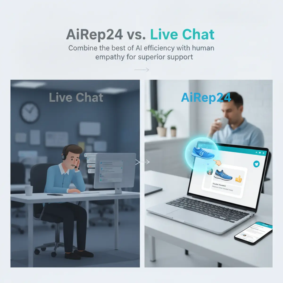 AiRep24 vs. Live Chat