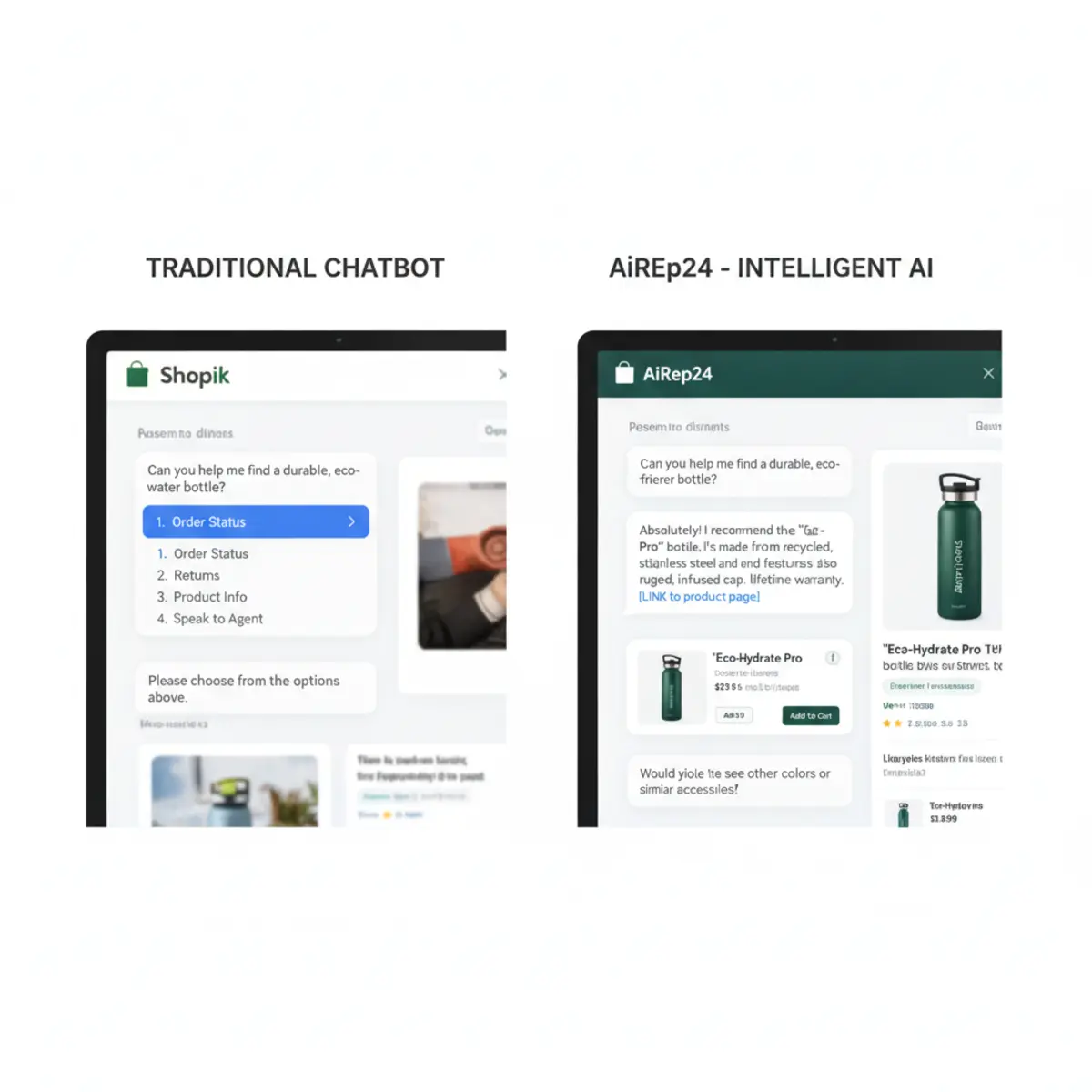 AiRep24 vs. Traditional Chatbots