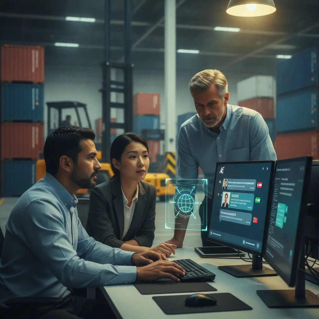 Multilingual AI customer support conversation
